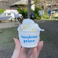 Lemon sorbett  at Naoshima Gelato - 直島ジェラート in Kagawa