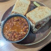 Vegan grilled Cheeze and vegan chili at Great Full Gardens - Midtown in Reno