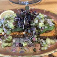 Brunch babe - basically fancy avo toast - so good!   at Great Full Gardens - Midtown in Reno