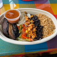 Custom vegan burrito bowl  at Bandito's Mexican Grill in Ogunquit