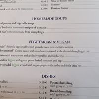 Vegan options at Hofbräuhaus München in Munich