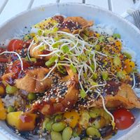 Mango Dumpling Bowl (Dumpling=Gyozas) at Leckereienliebe - Das Restaurant in Ketsch