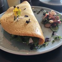 Spinach cream cheese omelette   at vorveg in Hannover