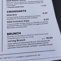 Some of the menu at vorveg in Hannover