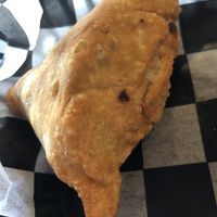 Keema samosa  at Gold Lion Community Cafe in Richmond