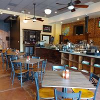 Area inside for entertainment at Gold Lion Community Cafe in Richmond