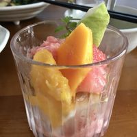 Fruit salad with watermelon mint sorbet  at Gu Li Zi Ran Feng Wei in Tainan