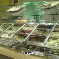 The salad bar at Ajdovo Zrno in Ljubljana