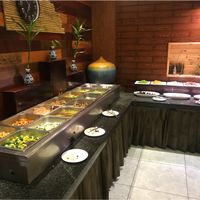 Dishes station  at Tian Fu Lou in Guilin