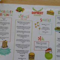 Menu options at DopHert in Amsterdam