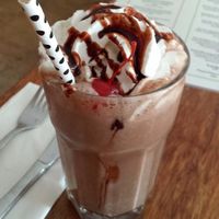 Chocolate milkshake - soy or coconut milk possible at DopHert in Amsterdam