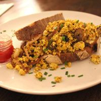 Tofu Scramble at DopHert In Amsterdam. Delicious!! and of course all vegan. at DopHert in Amsterdam