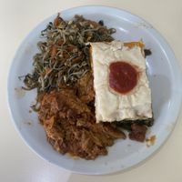 Wok-style bamboo and vegetables, seitan and vegan spinach lasagna  at Rico Vegetariano in San Carlos De Bariloche