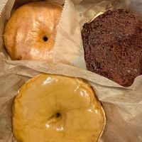 vanilla, chocolate cookie crumble & chocolate   at Donut Flyer in San Diego