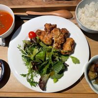 Gebakken soja vlees optie  at Fun & Natural Yotte-ne シマカラ食堂  in Hiroshima