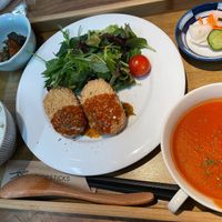 Aardappelkroketjes menu  at Fun & Natural Yotte-ne シマカラ食堂  in Hiroshima