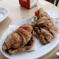 Each of the vegan croissant sandwiches at Caffè Rosso in Venice