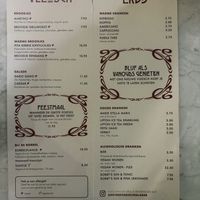 Menu card   at De Vegetarische Slager Shop in Rotterdam