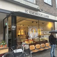 Their shop, completely vegetarian  at De Vegetarische Slager Shop in Rotterdam