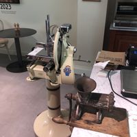 I think this is a vintage meat grinder?🤔  at De Vegetarische Slager Shop in Rotterdam