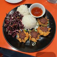 Vegan hash plate with aloha slaw!   at Onolicious Hawaii in Cincinnati