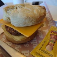 Vegan Breakfast Biscuit Sandwich at Sleepyhead Coffee - Main St in Chattanooga