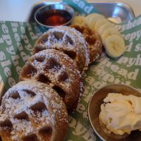 Vegan mini waffles at Sleepyhead Coffee - Main St in Chattanooga
