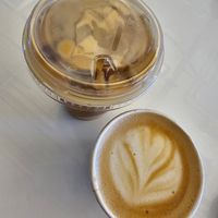 Rose latte, vanilla cappuccino at Sleepyhead Coffee - Main St in Chattanooga