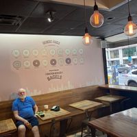 Seating inside at Gramercy Bagels in New York City