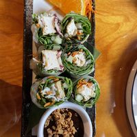 Basil wraps with tofu (not on menu as is, ask for the basil wraps but with tofu instead of shrimp/chicken)   at Wasabi Sushi & Thai Restaurant in Cary