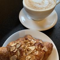 Vegan almond croissant close up ☺️  at Coffee Fox in Savannah