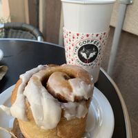 Vegan cinnamon roll at Coffee Fox in Savannah