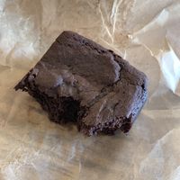 Vegan brownie at Coffee Fox in Savannah