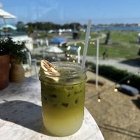 Matcha passionfruit lemonade was good!  at Malibu Farm in San Diego