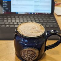 Coconut milk lavender latte  at JRA Bikes & Brew in Thousand Oaks