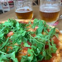 Vegan Pizza:) at Pizzeria Liberta in Cesky Krumlov