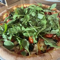 Vegan pizzaa  at Pizzeria Liberta in Cesky Krumlov