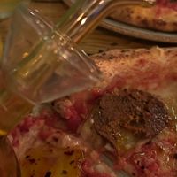 Drizzle that chilli oil on son   at Pizza Social in Harrogate