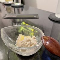 Tofu with olive oil 🤤   at sushi bar fish 4 u in Tokyo