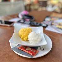 Lemon & Mango sorbet  #Veganuary at ALEX in Frankfurt