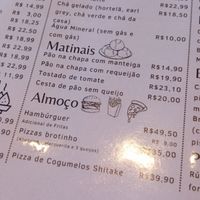 Menu at Riná Vegano e sem glúten in Sao Paulo