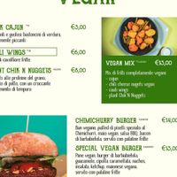 Pagina vegan del menù at Museum Tavern Risto-Pub in Piacenza