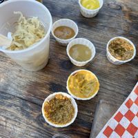 Mustard selection is fire   at Copenhagen Sausage Garden in Solvang