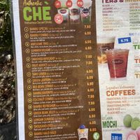 menu! look at all those “v”s!  at Bambū Desserts & Drinks in Orlando