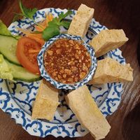 Fried tofu at Nid Ting in North London