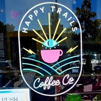 Front door at Happy Trails Coffee Company in Fort Collins