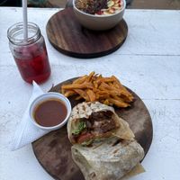 Wrap and smoothie bowl  at Soul Food  in Sigiriya