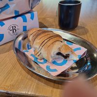 Schoggigipfeli & Cappuccino at Bakery Bakery - Basel SBB in Basel