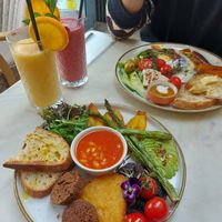 the second plate isn't vegan! at Lumi in North West London