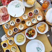 The bottom one is the Menu Vegan platter at Tigella Bella in Verona